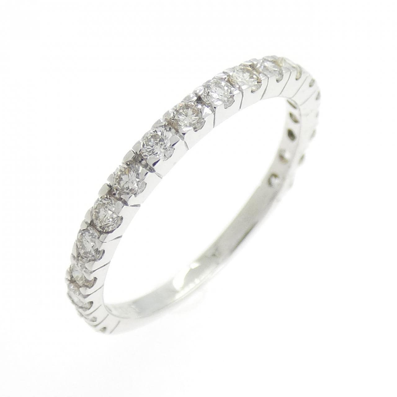 K18WG ハーフエタニティ ダイヤモンド リング 0.49CT