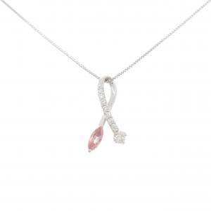 K18WG パパラチアサファイア ネックレス 0.431CT