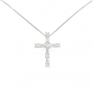 PT900/PT850 クロス ダイヤモンド ネックレス 0.58CT