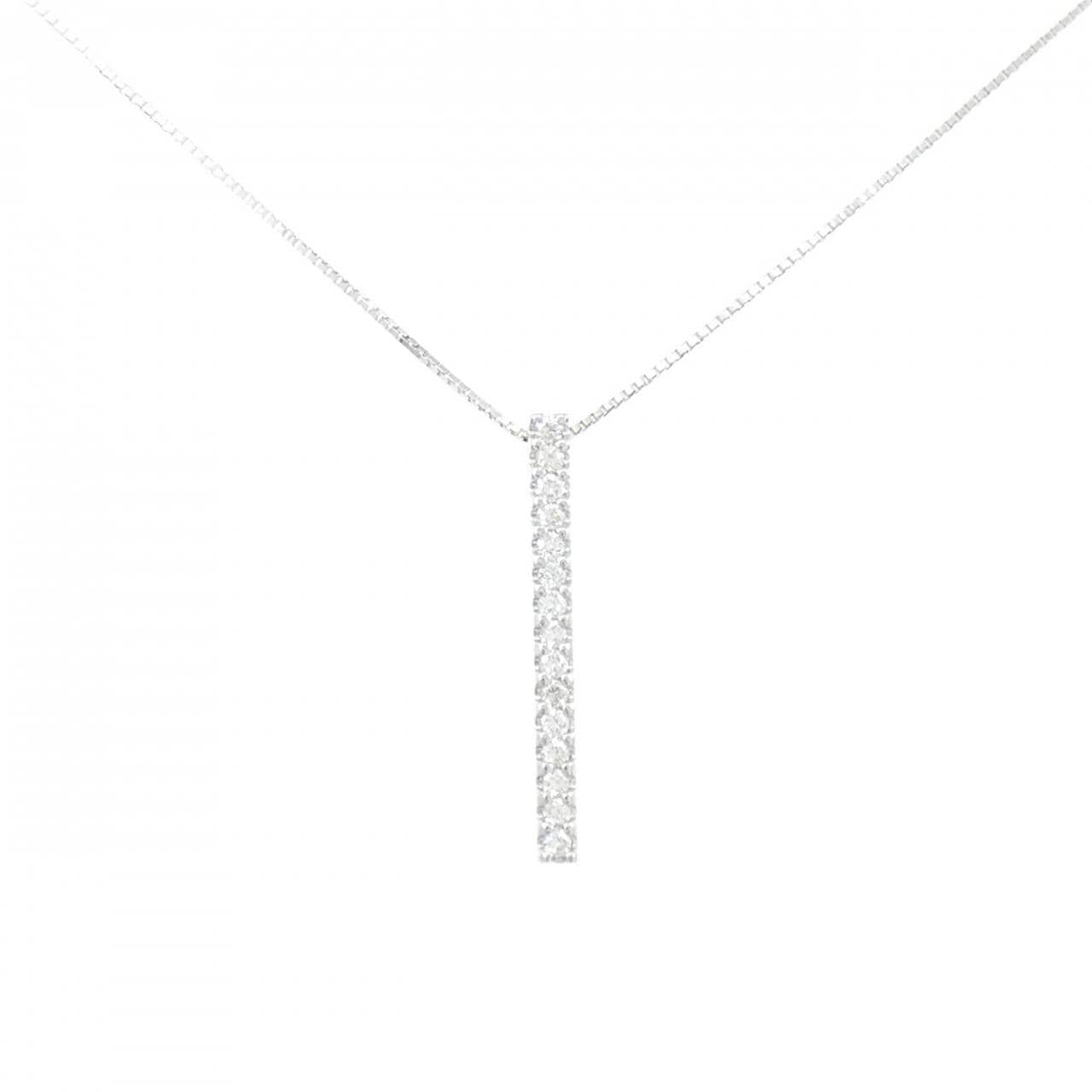 K18WG ダイヤモンド ネックレス 0.30CT