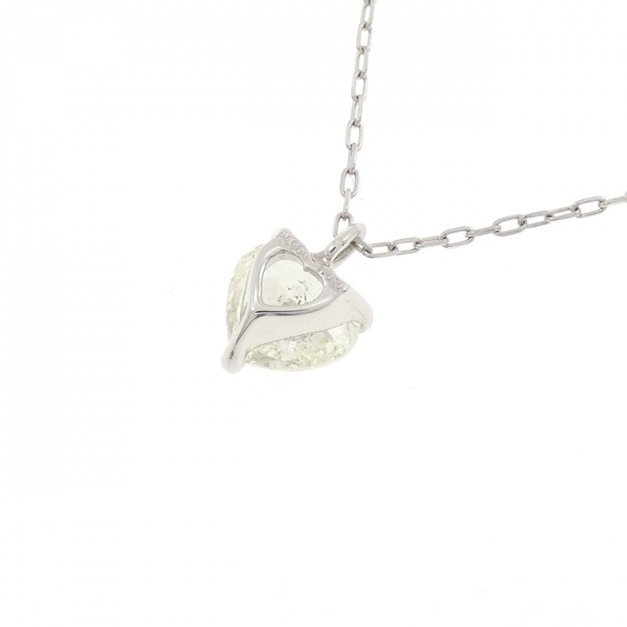 PT900/PT850 ハート ダイヤモンド ネックレス 1.010CT