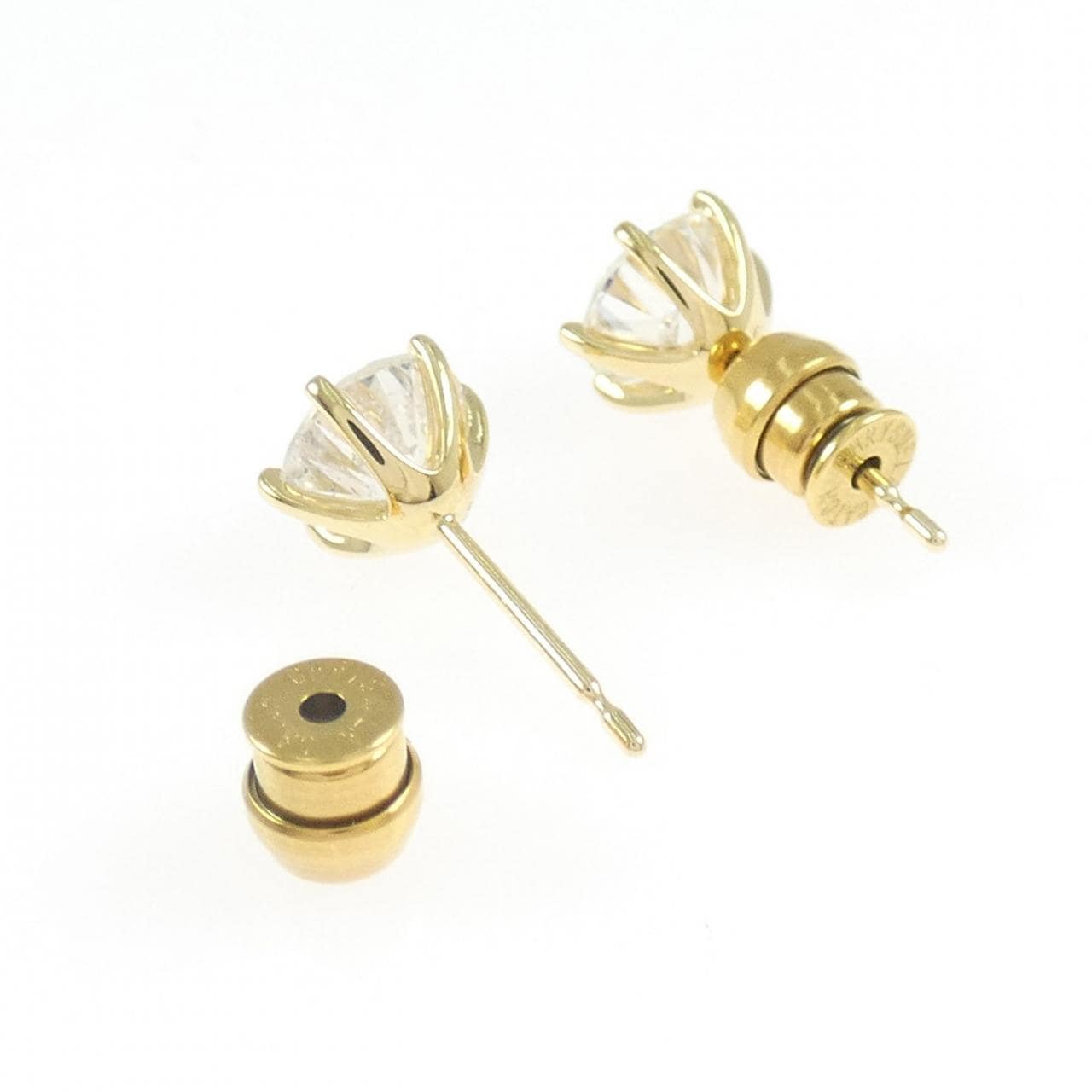 【リメイク】K18YG/ST ダイヤモンド ピアス 1.048CT 1.103CT G I1 VG-GOOD
