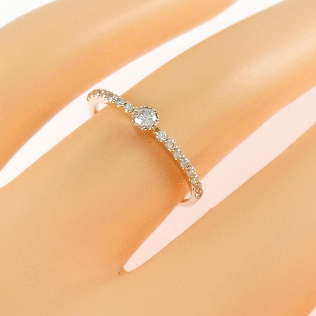 K18PG ダイヤモンド リング 0.18CT