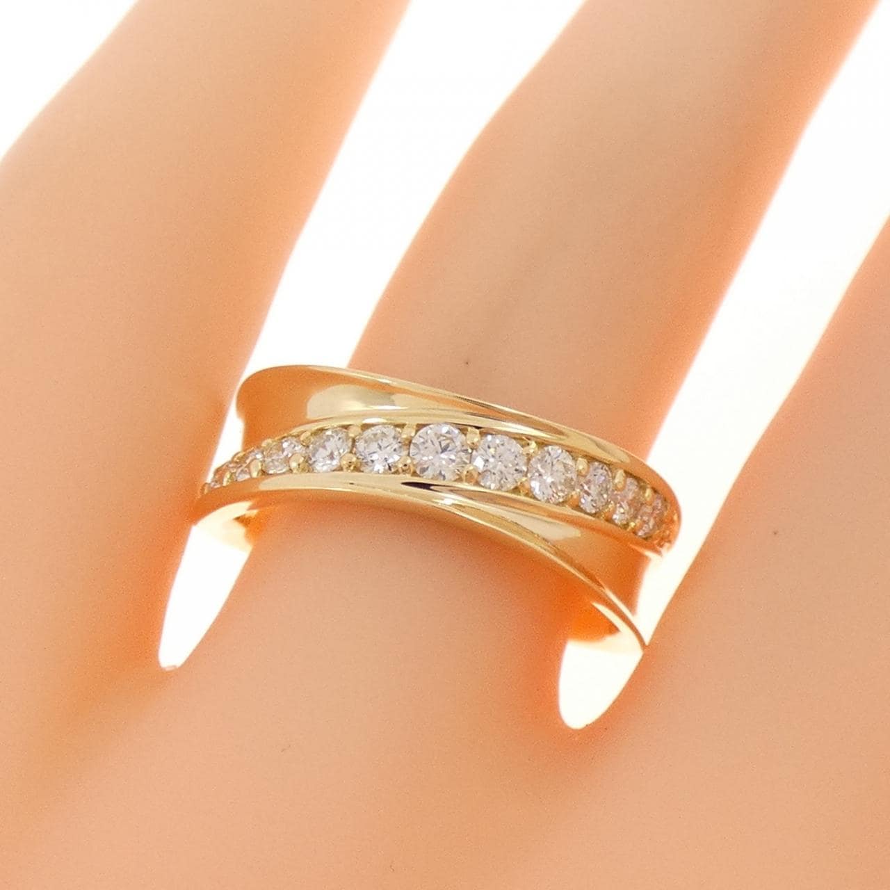 K18YG ダイヤモンド リング 0.38CT