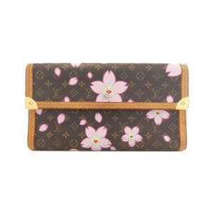ルイヴィトン モノグラム チェリーブロッサム ポルト トレゾール インターナショナル M92027 財布