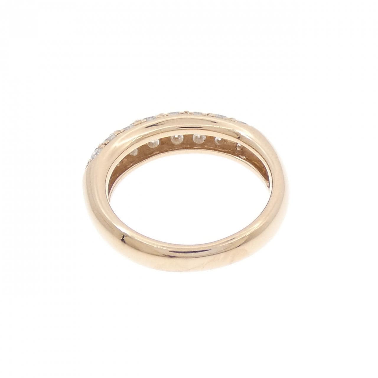 K18PG パヴェ ダイヤモンド ピンキーリング 0.50CT