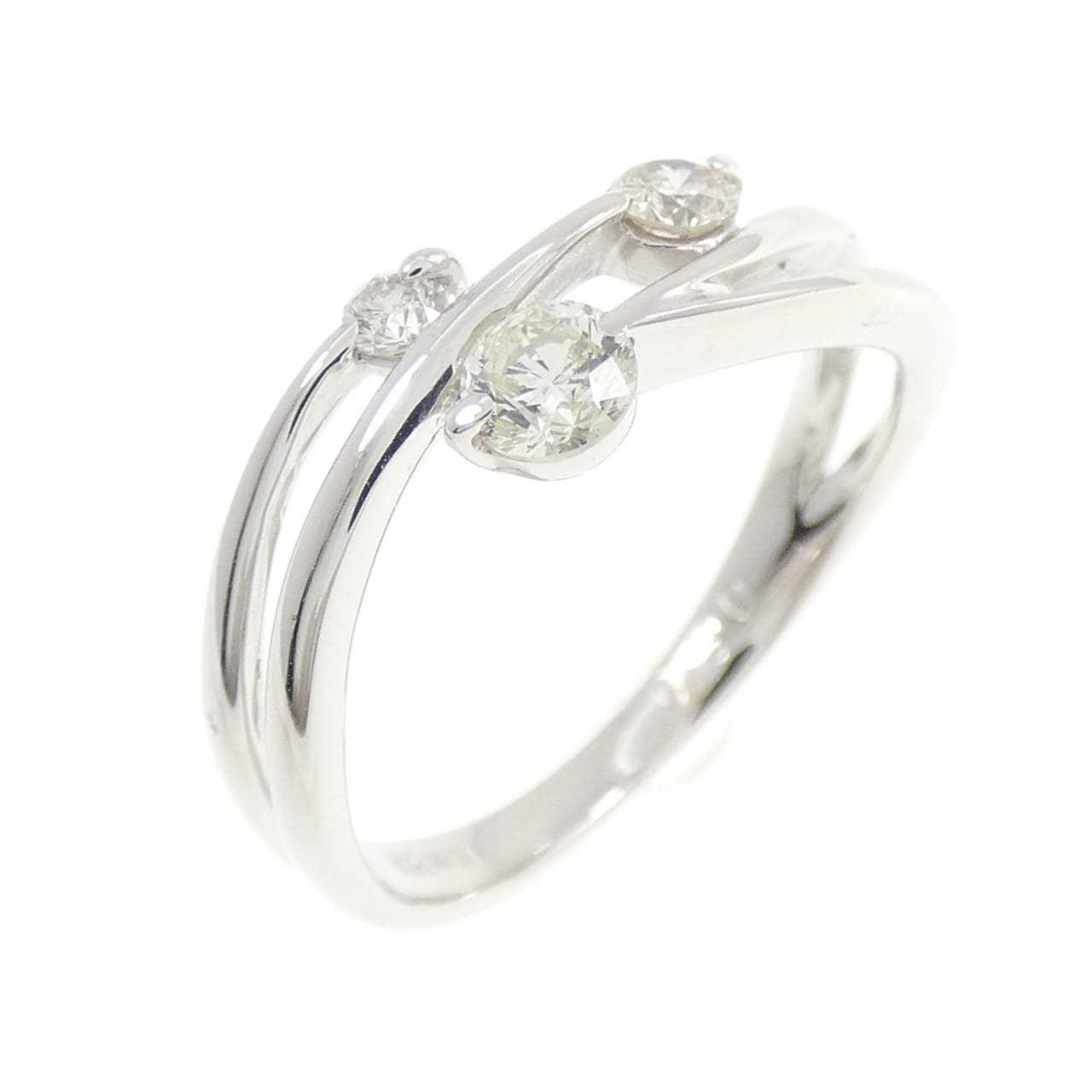 K18WG ダイヤモンド リング 0.30CT