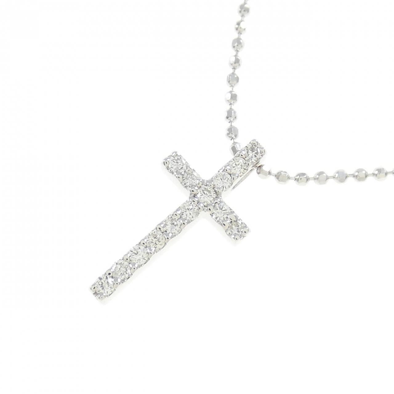 VENDOME cross Diamond necklace 0.12CT