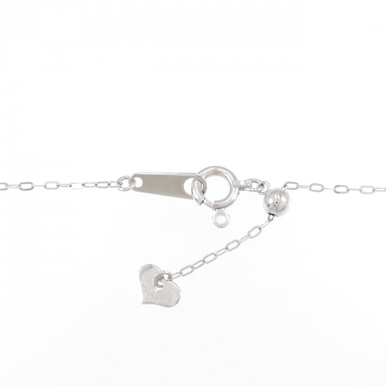K18WG flower Diamond necklace 0.25CT