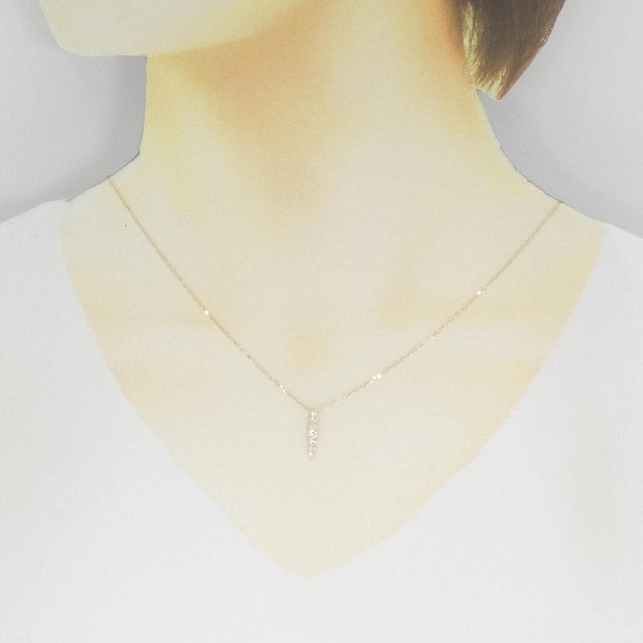 K18YG ダイヤモンド ネックレス 0.15CT