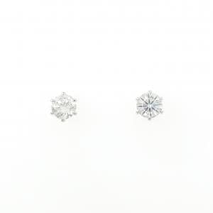 【リメイク】PT900/ST ダイヤモンド ピアス 0.347CT 0.359CT D-F VS1-2 VG-Good
