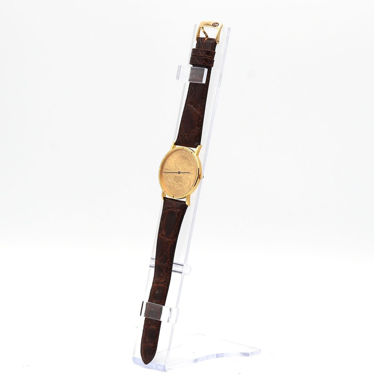 【ノーメンテナンス還元価格】コルム コインウォッチ20$ YG 5014556 YG クォーツ