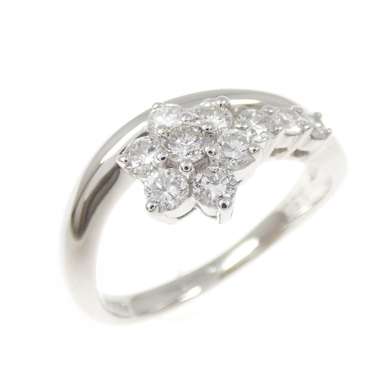 PT900 フラワー ダイヤモンド リング 0.50CT