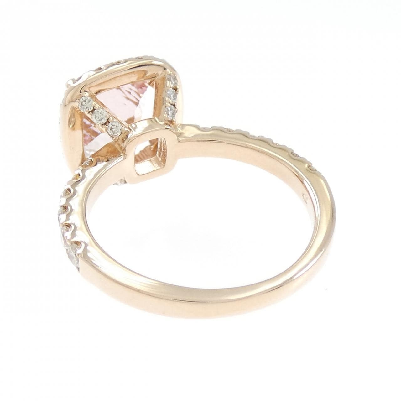 K18PG モルガナイト リング 1.95CT