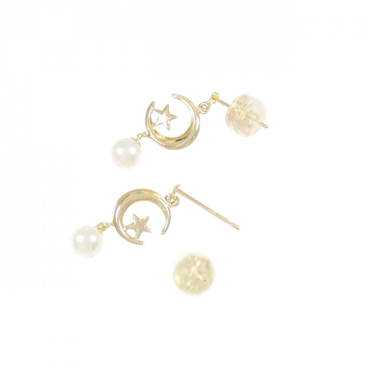 [BRAND NEW] K18YG Akoya pearl earrings 4.3mm