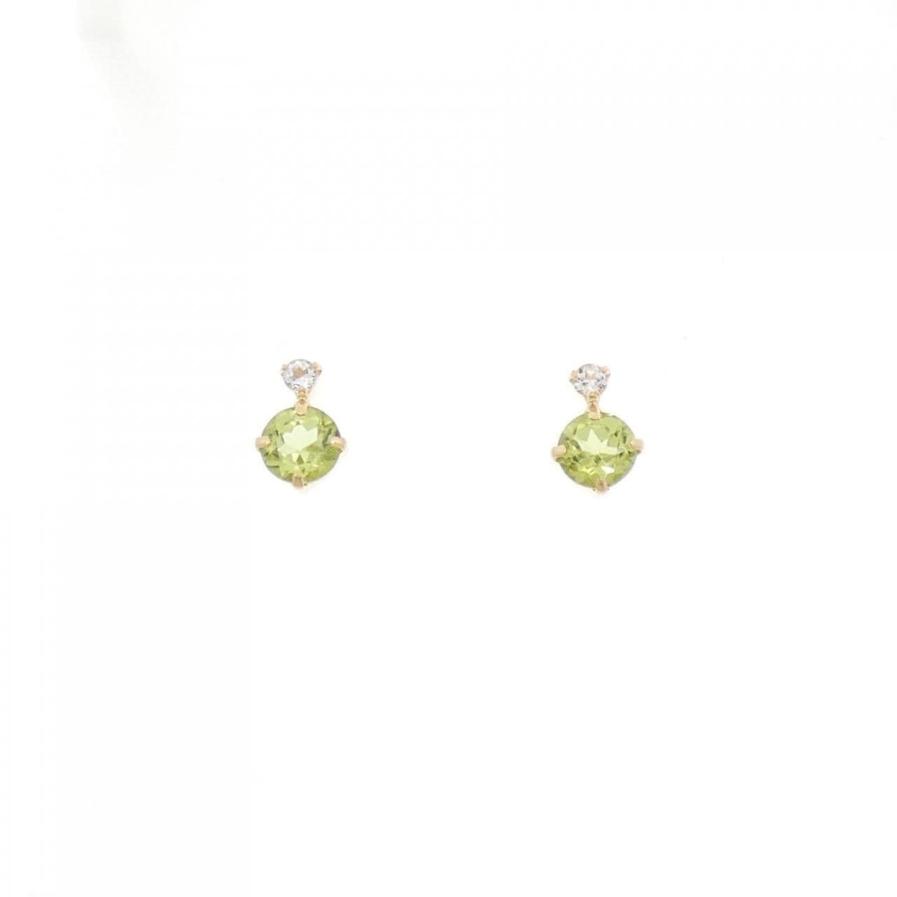 【新品】K18YG ペリドット ピアス