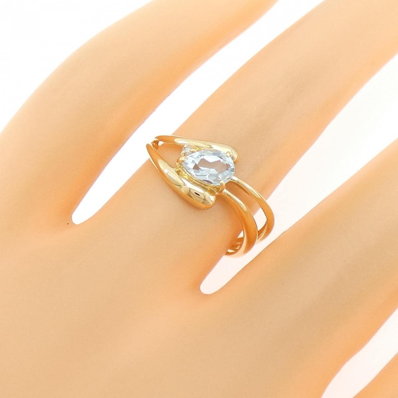 K18YG ブルートパーズ リング