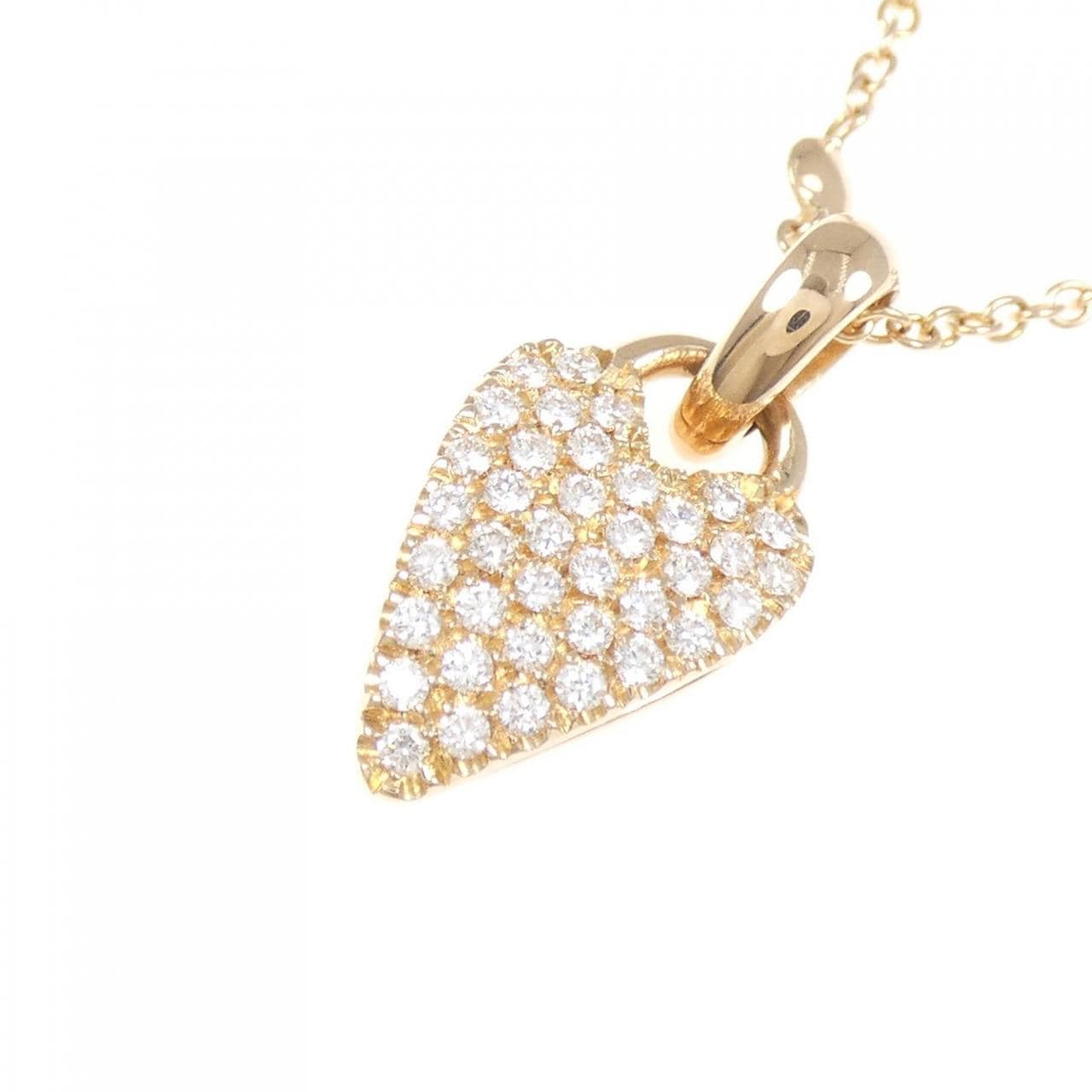 750PG/750WG ハート ダイヤモンド ネックレス