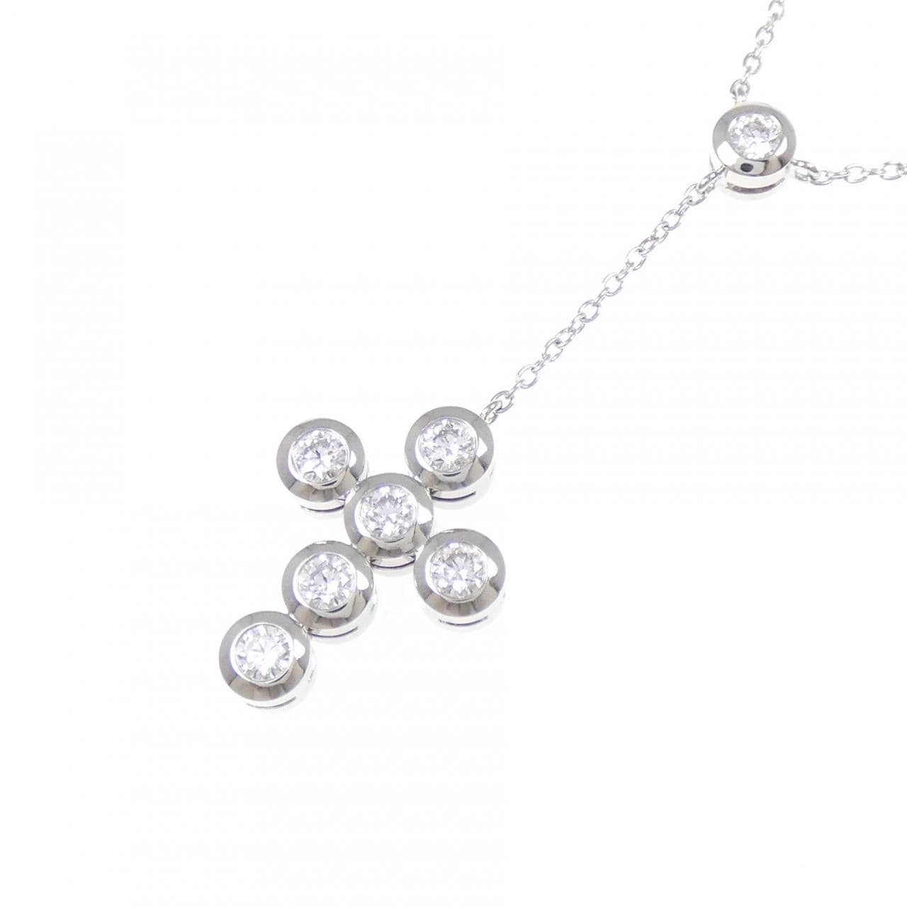 PT900/PT850 クロス ダイヤモンド ネックレス 0.89CT