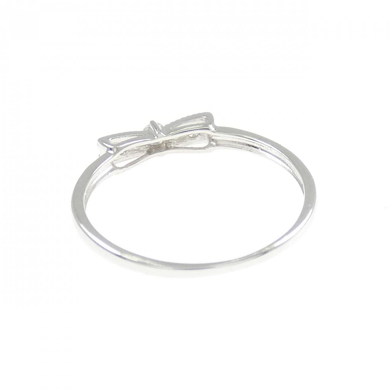 K10WG リボン ダイヤモンド リング