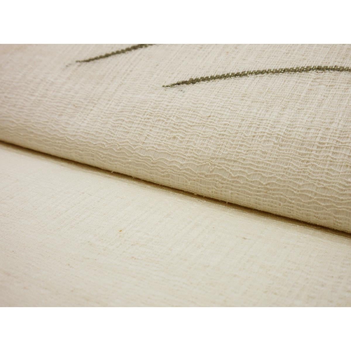 【未使用品】夏袋帯　紬透かしすくい織