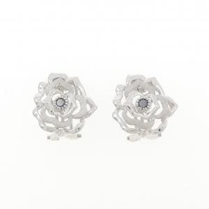 K18WG ローズ ダイヤモンド ピアス/イヤリング 0.14CT