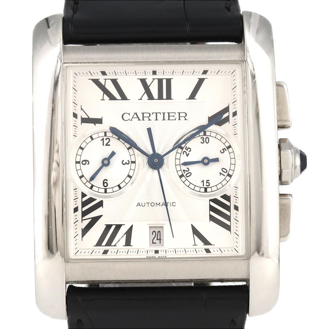 【ノーメンテナンス特価】カルティエ タンクMCクロノグラフLM W5330007 SS 自動巻