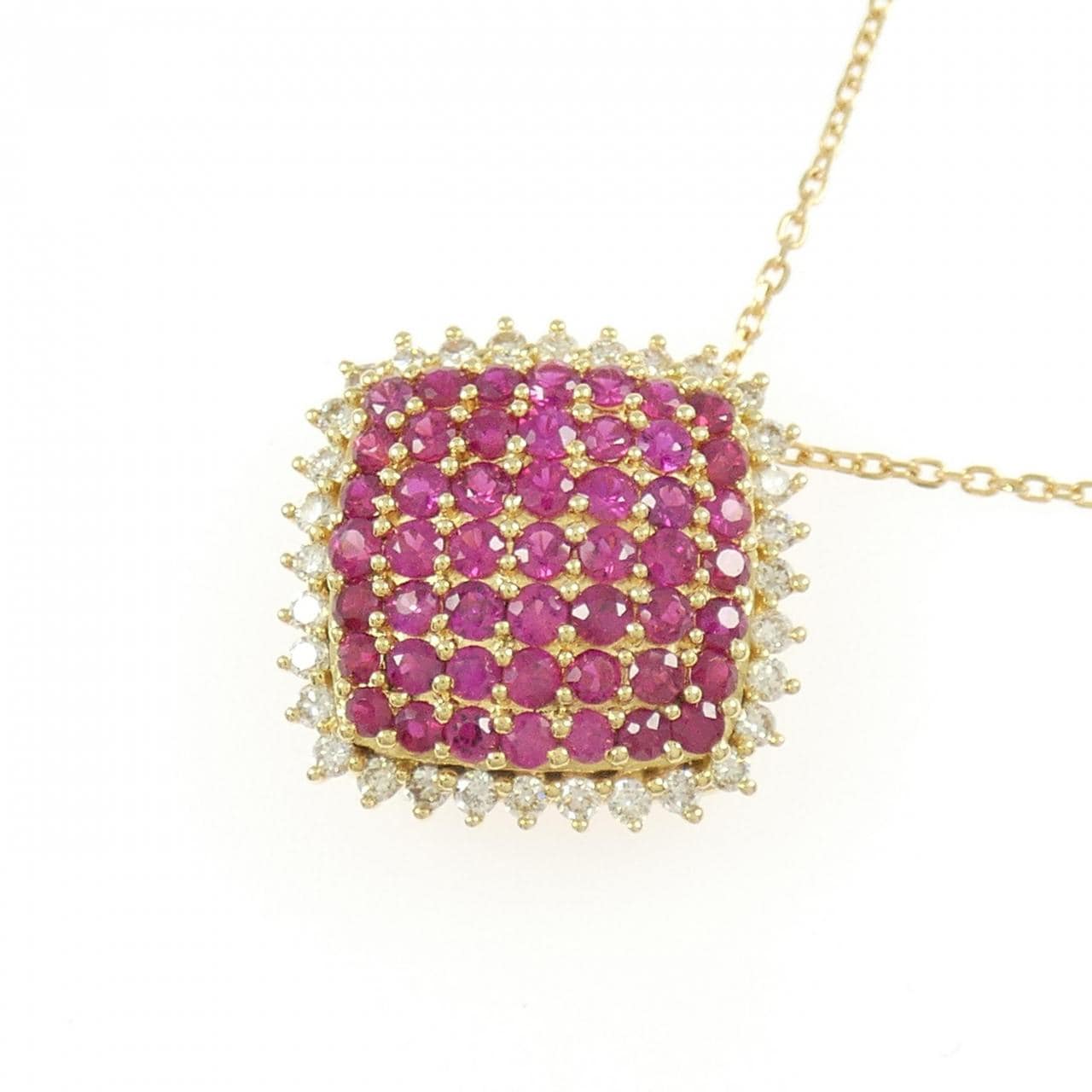 K18YG ルビー ネックレス 1.09CT