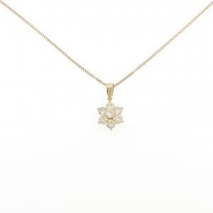 K18YG フラワー ダイヤモンド ネックレス 1.04CT