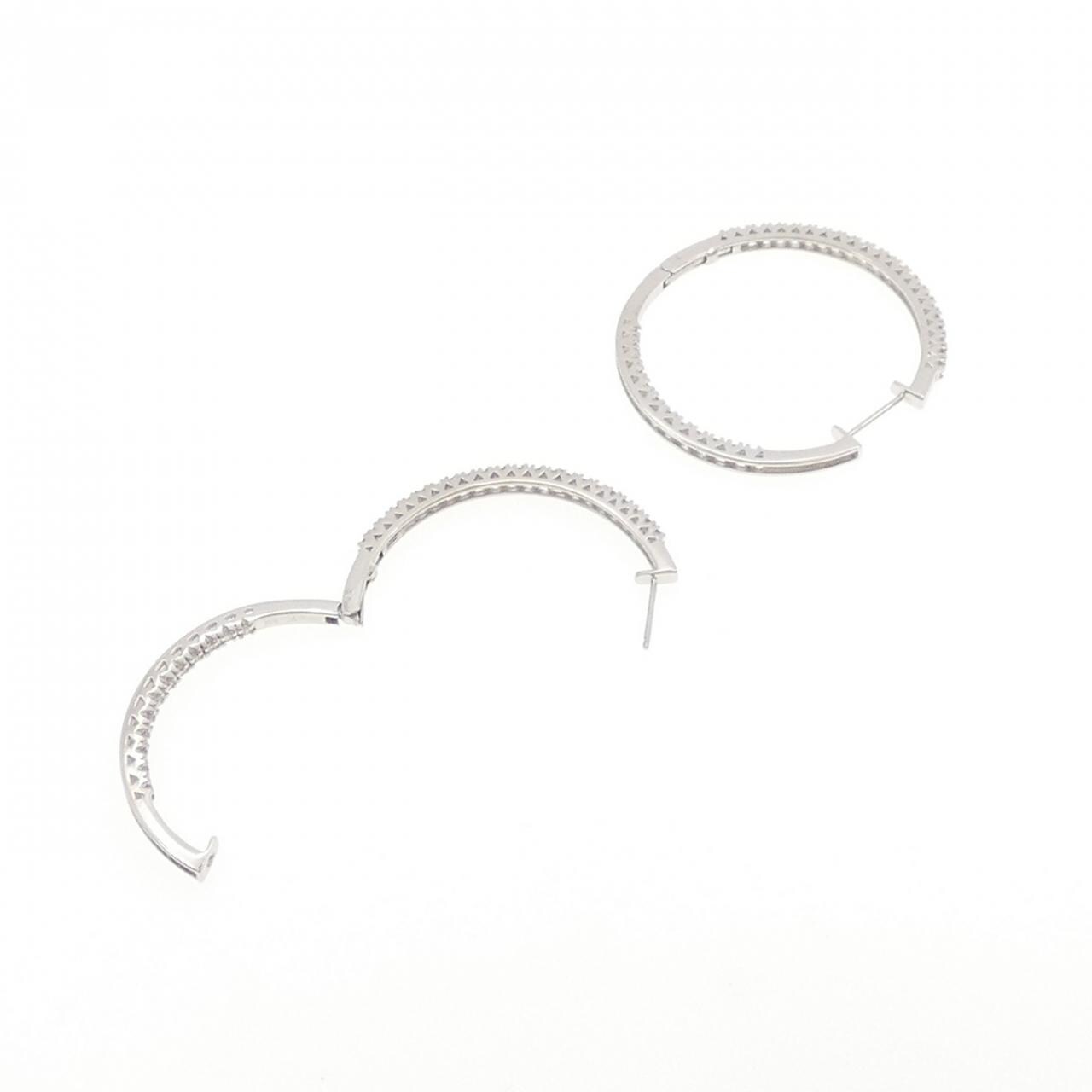 K18WG ダイヤモンド ピアス 1.0CT