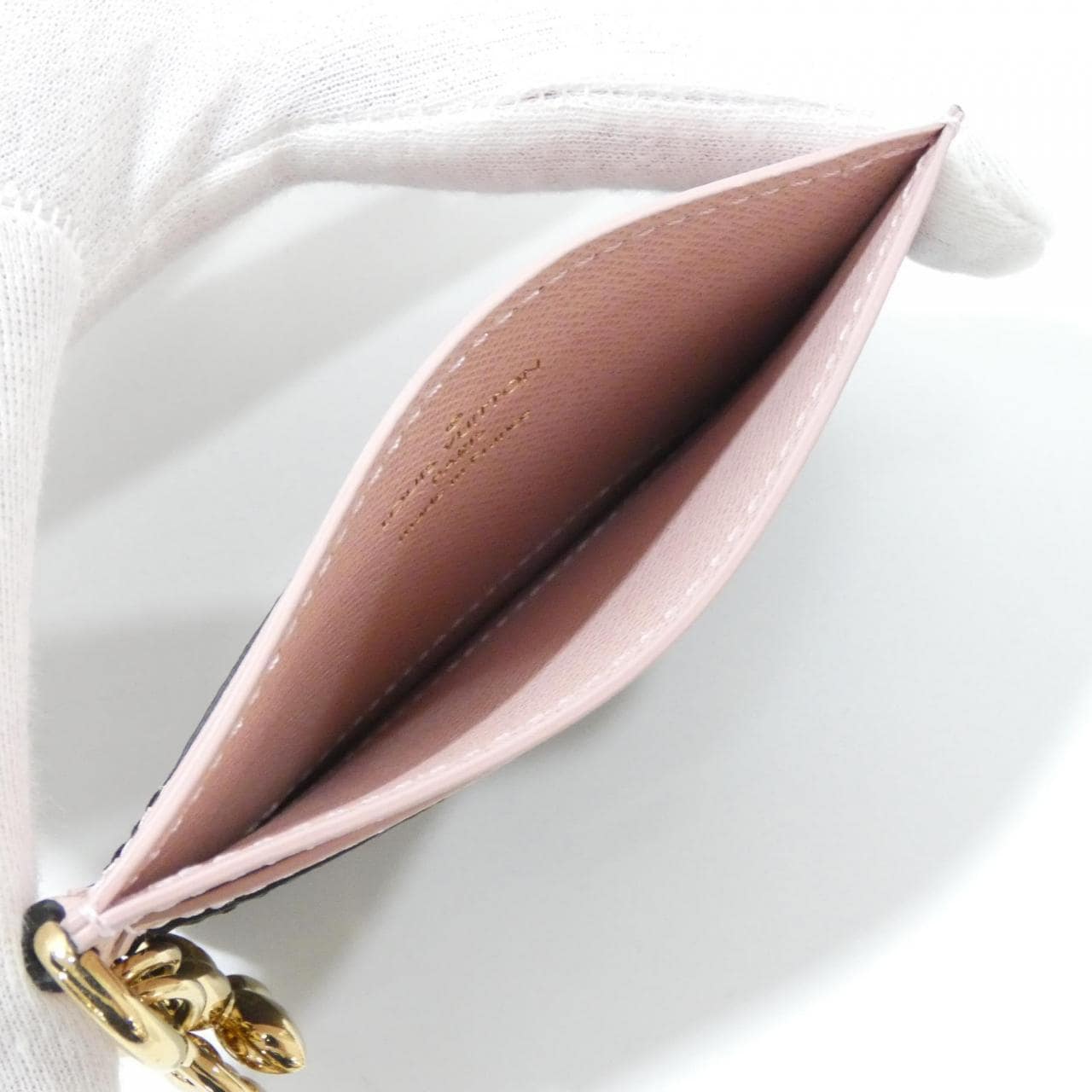 ルイヴィトン モノグラム カードケース ポルト カルト LVチャーム M82739 カードケース