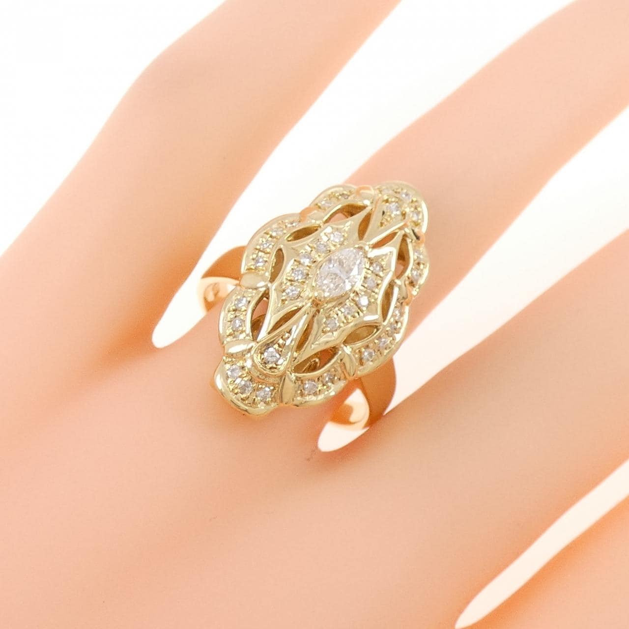 K18YG ダイヤモンド リング 0.45CT