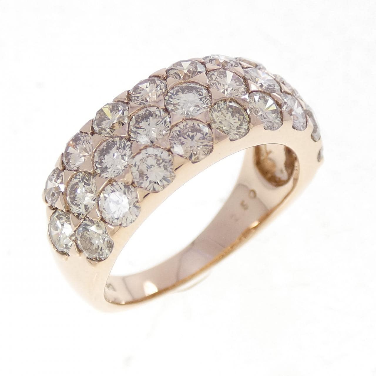 K18PG ダイヤモンド リング 2.50CT