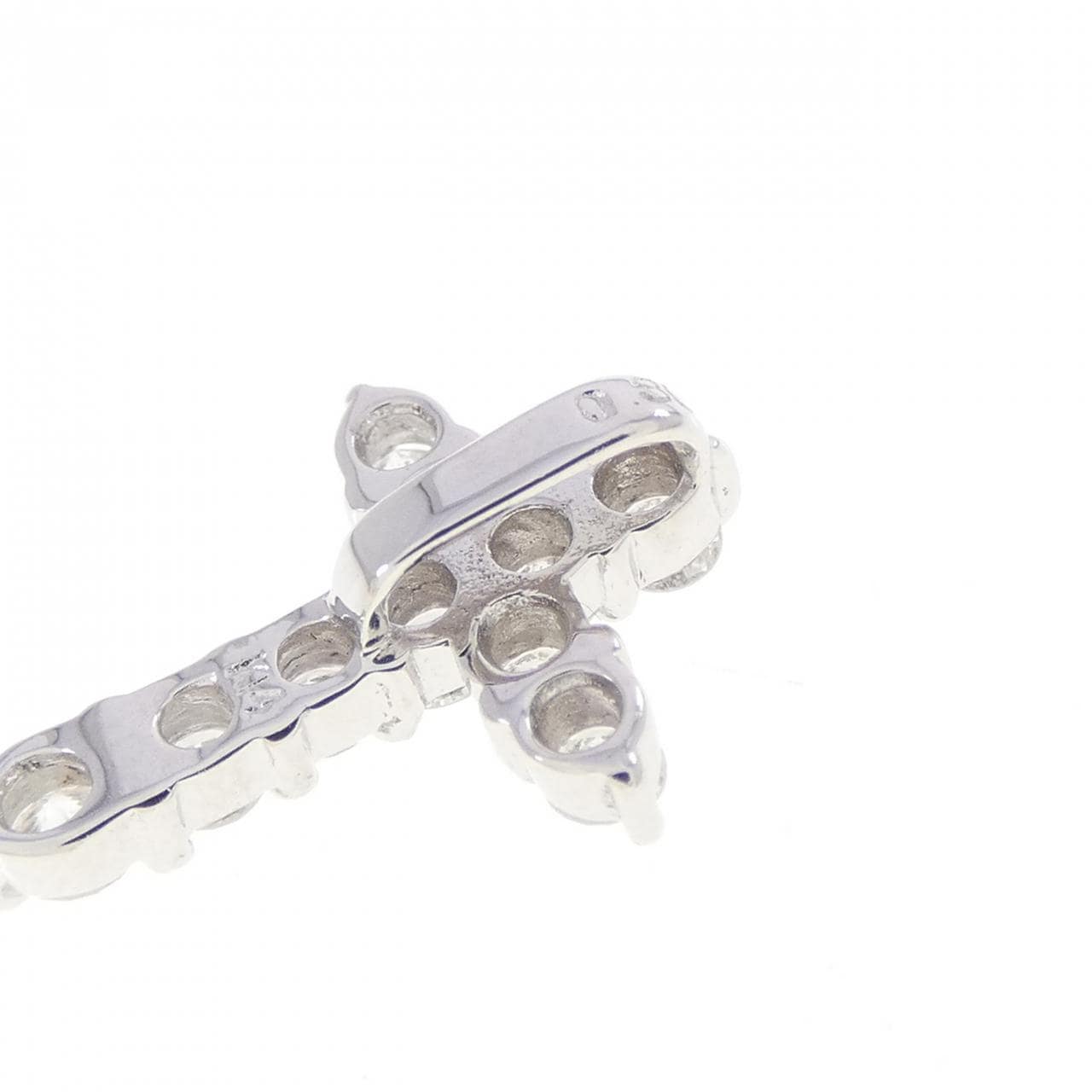 K14WG クロス ダイヤモンド ペンダント 0.30CT