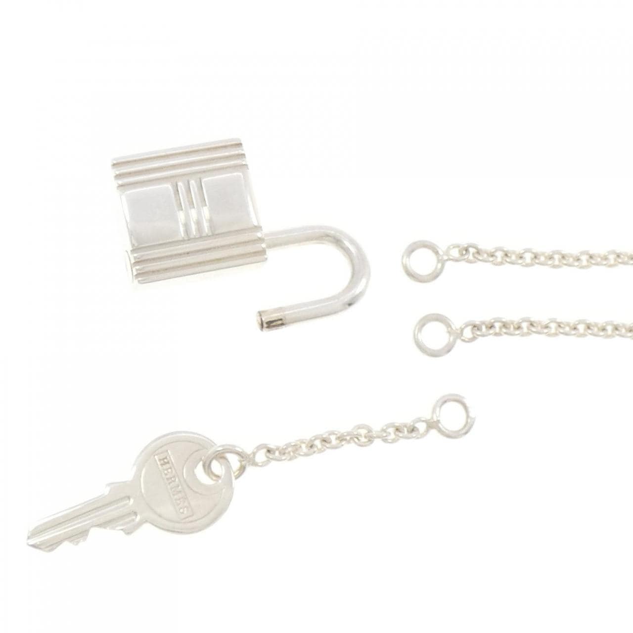 HERMES 925 Padlock x Key Necklace