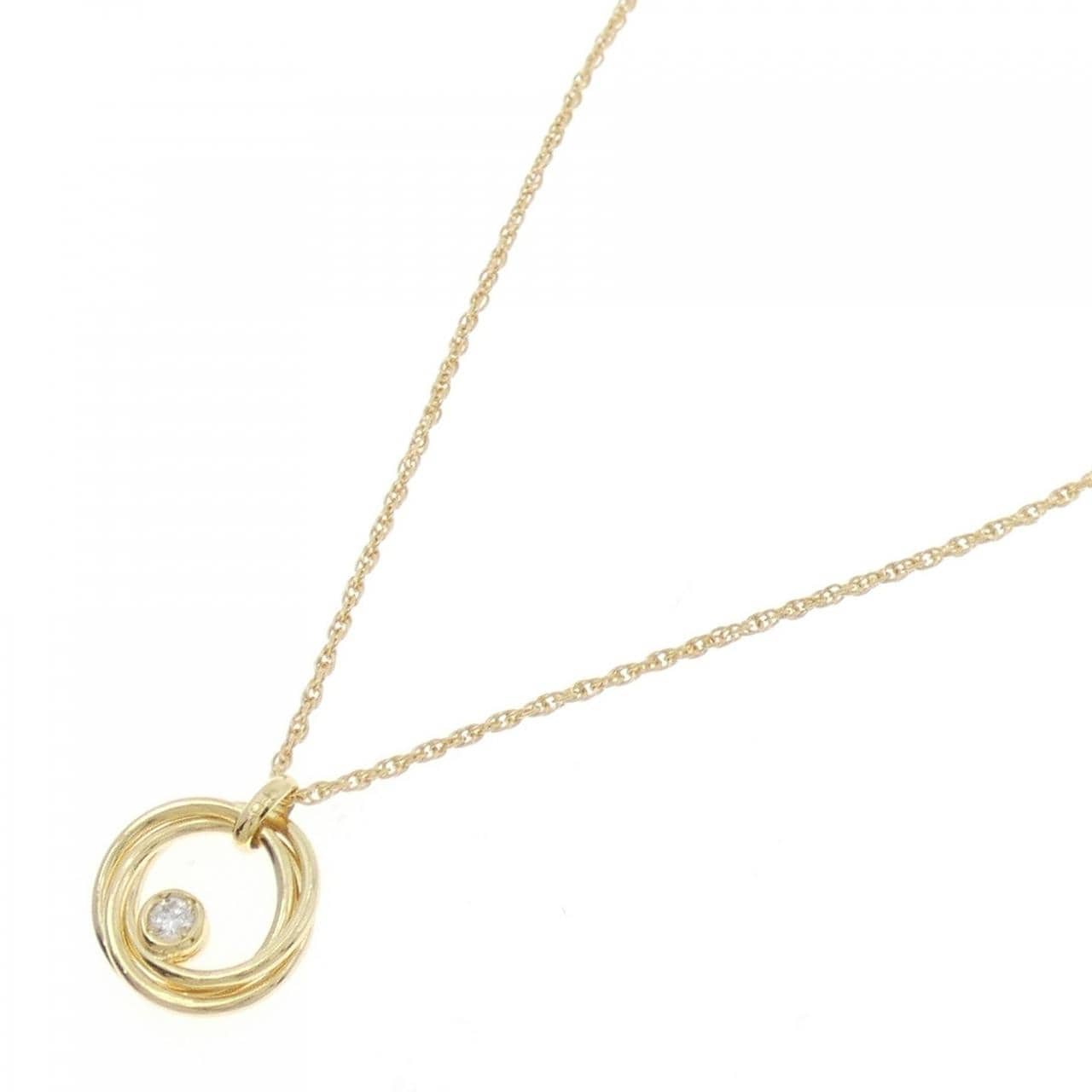 K18YG ダイヤモンド ネックレス 0.05CT