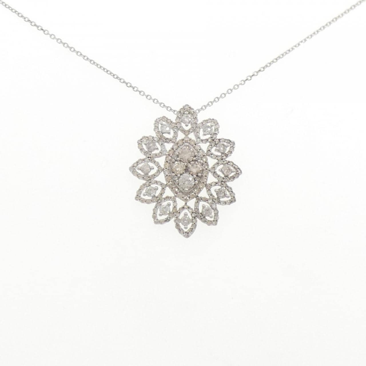 K18WG ダイヤモンド ネックレス 1.50CT