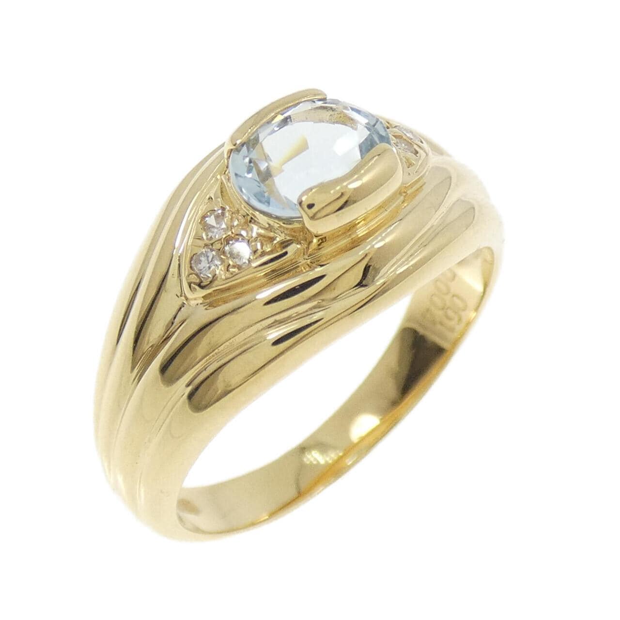 K18YG アクアマリン リング 0.61CT