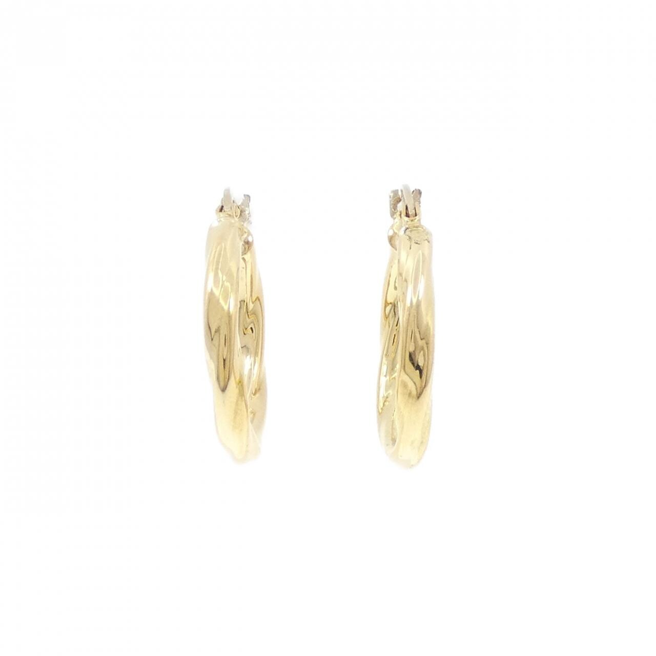 750YG hoop earrings