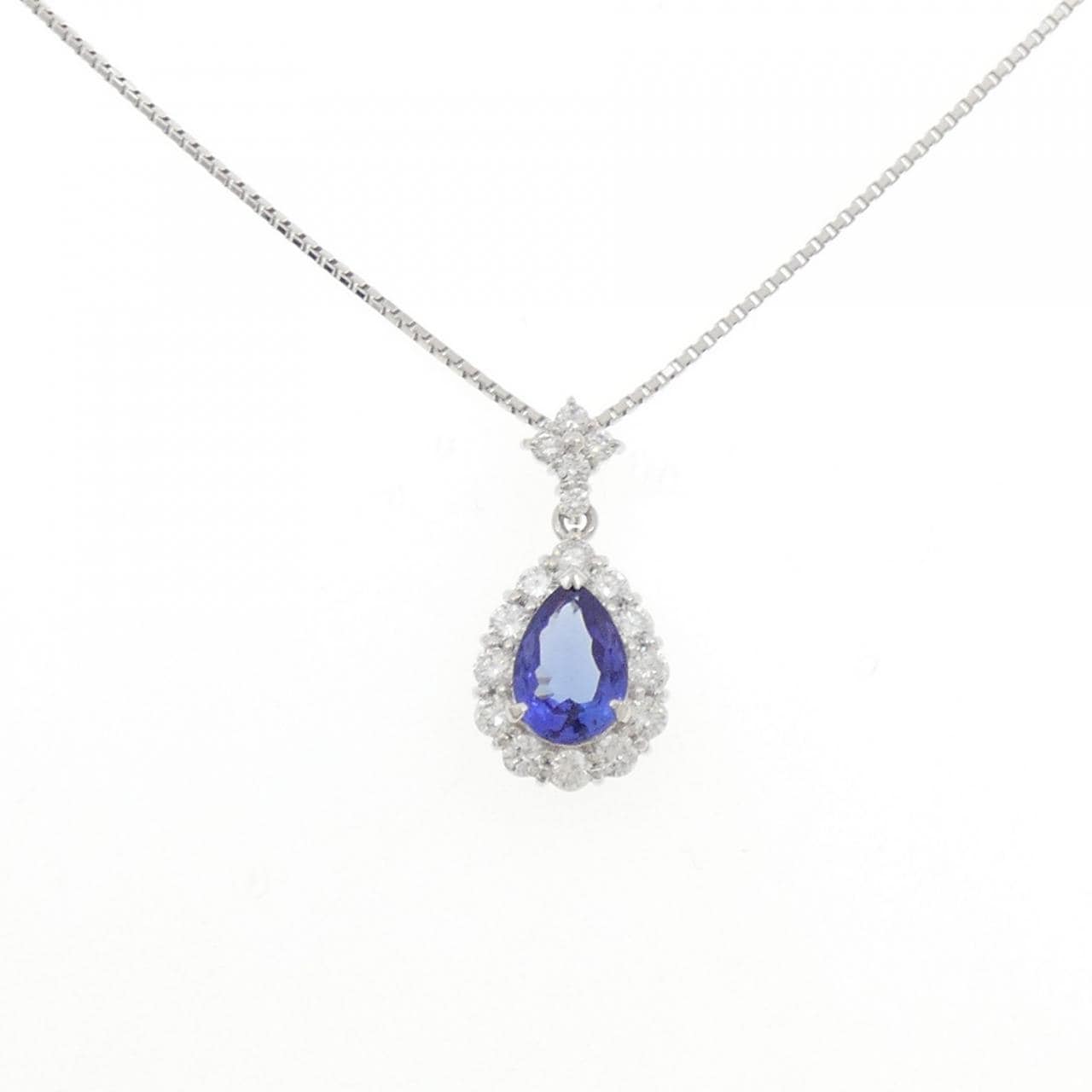 PT900/PT850 Tanzanite Necklace 1.67CT