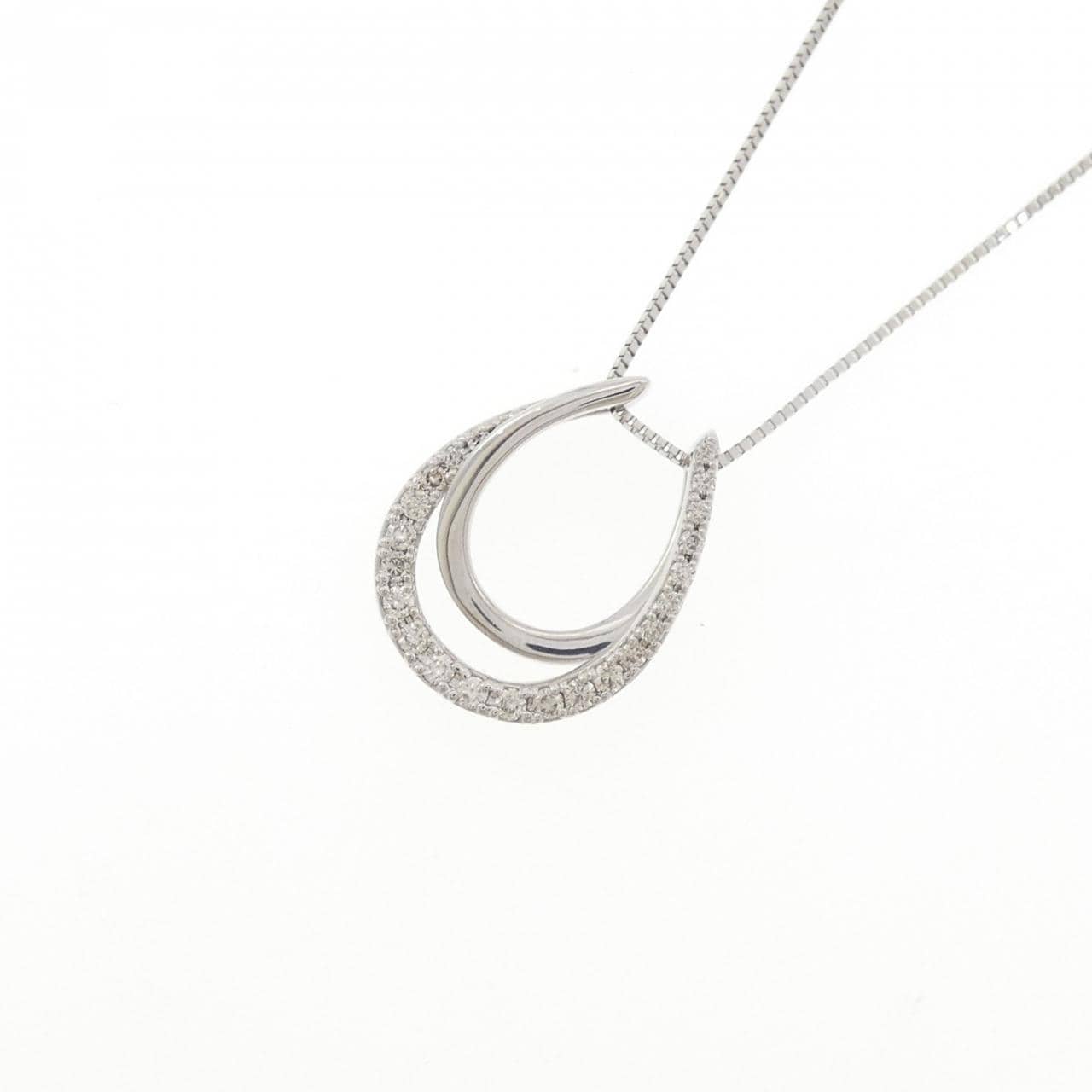 PT900/PT850 ホースシュー ダイヤモンド ネックレス 0.25CT