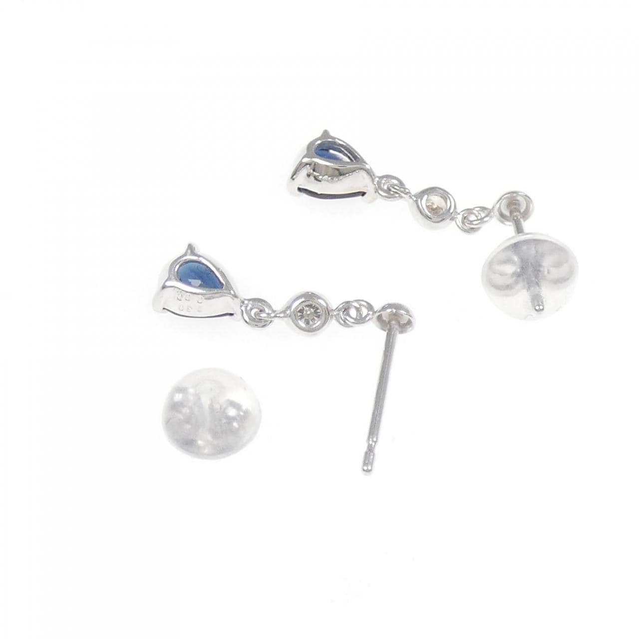 K18WG Sapphire Earrings 0.60CT
