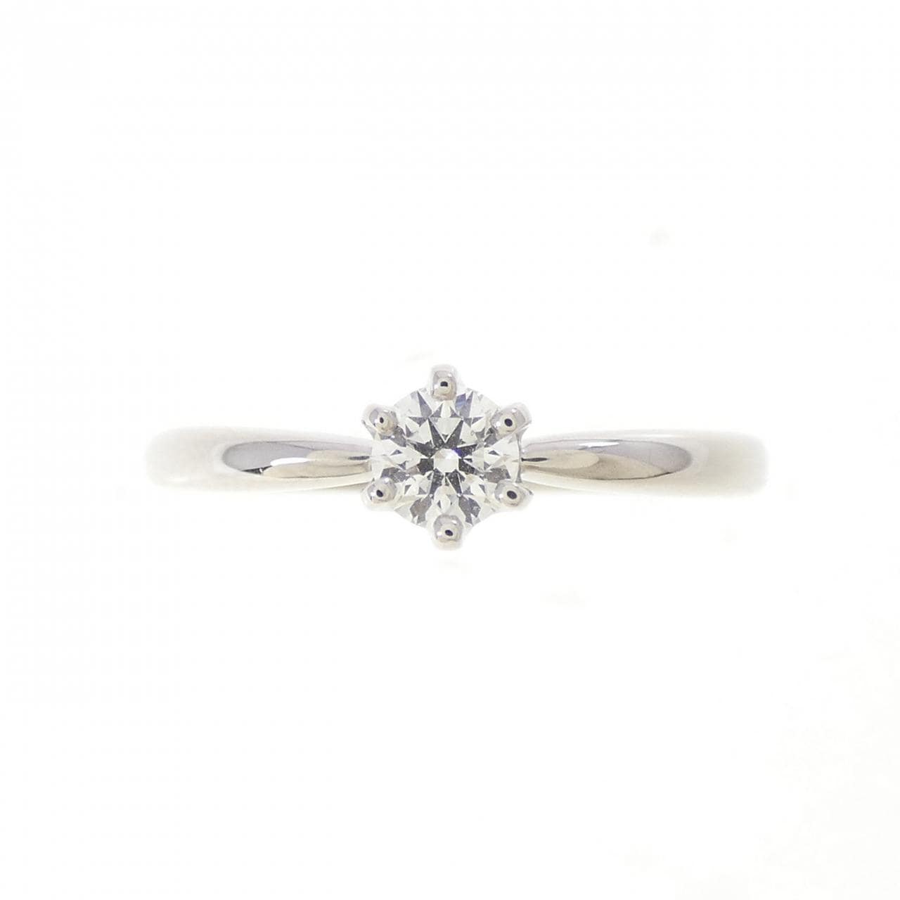 PT950 ソリティア ダイヤモンド リング 0.184CT
