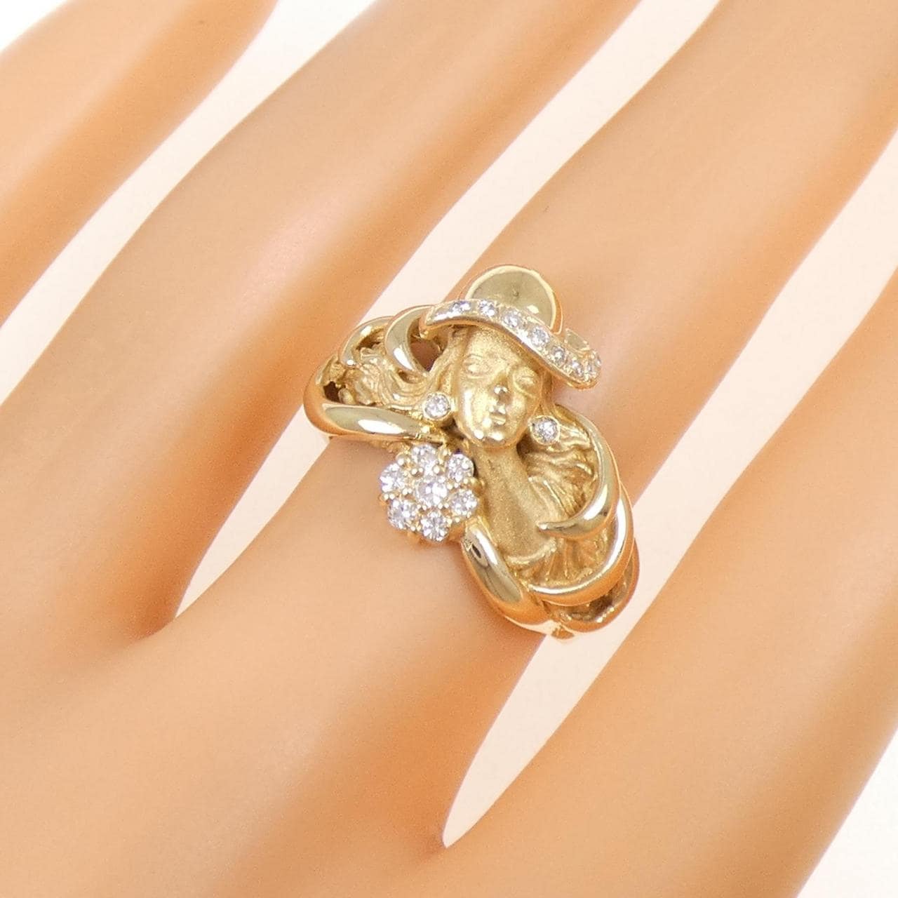 750YG ダイヤモンド リング 0.19CT