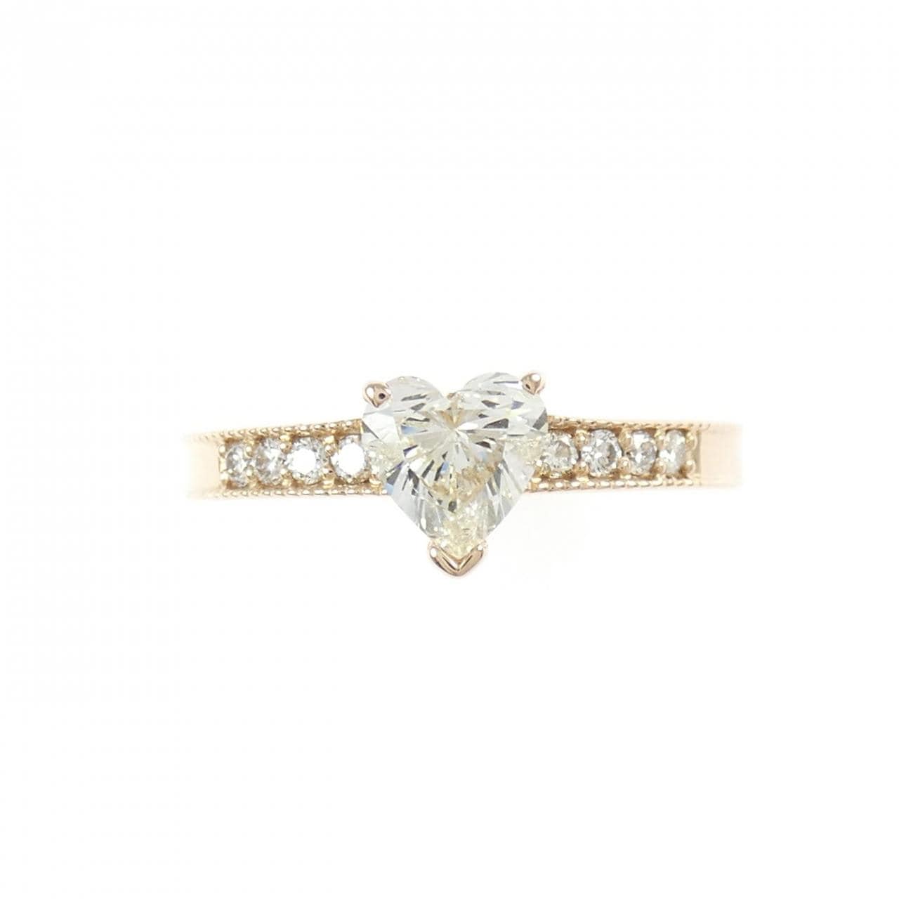 K18PG ハート ダイヤモンド リング 0.665CT