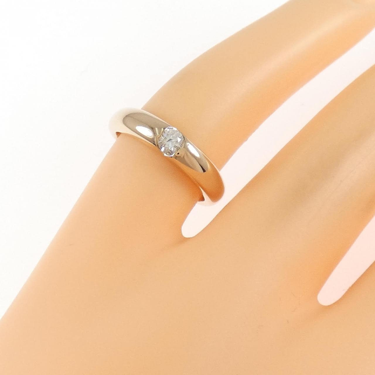 K18PG ダイヤモンド ピンキーリング 0.10CT
