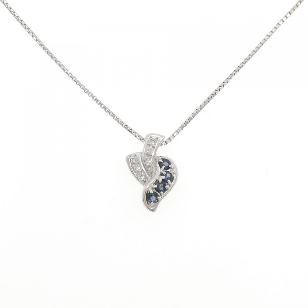 PT850 サファイヤ ネックレス 0.25CT
