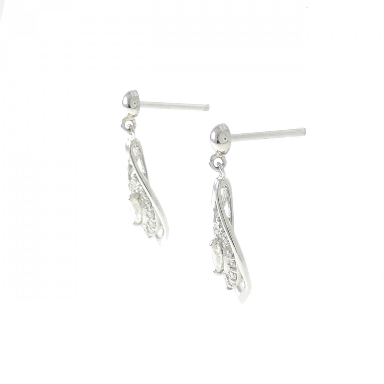 【新品】PT ダイヤモンド ピアス 0.16CT