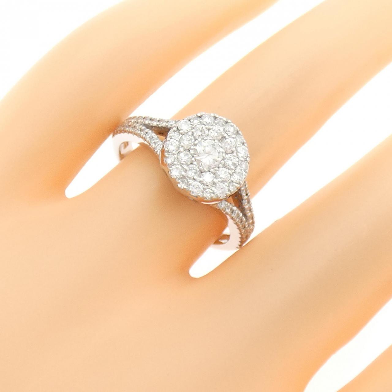 K18WG ダイヤモンド リング 0.75CT