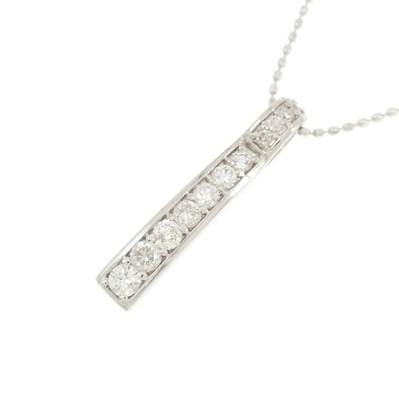 K18WG ダイヤモンド ネックレス 0.33CT